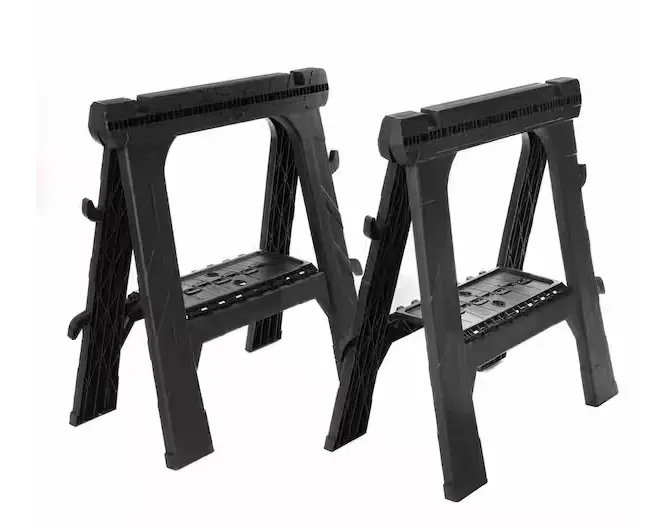 28-Inch Wide Folding Sawhorse Set – 2-Pack Portable Work Support 1