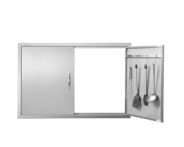 39-Inch Wide Stainless Steel Outdoor Kitchen Access Door – Flush-Mount, Vertical Bbq Door 1