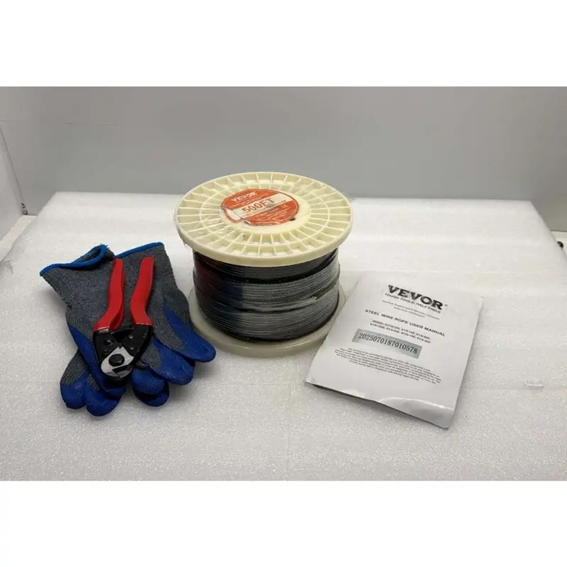 500-Foot Roll Of 1/8-Inch T316 Stainless Steel Wire Rope (7×7 Construction) With Cable Cutter Included 1