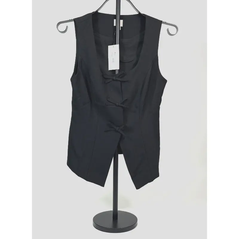 A New Day™ Women’S Sleeveless Square-Neck Vest Top With Front Bow Closure – Xs 1