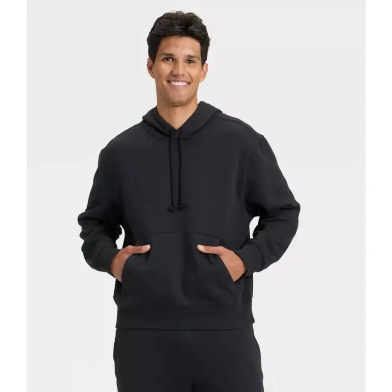 All In Motion™ Men’S Cotton-Fleece Hoodie – Lightweight Active Comfort Fit, Black Xxl 1