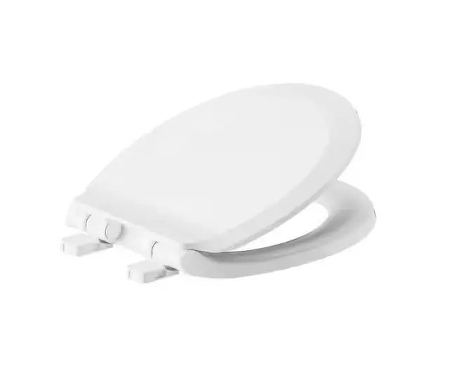 American Standard Cadet Round Toilet Seat – Antimicrobial Soft-Close Design, Easy-Clean White Finish 1