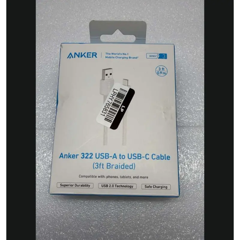 Anker Powerline Ii Usb-A To Usb-C Charging Cable – 3-Foot Braided Fast-Charging Cord 1