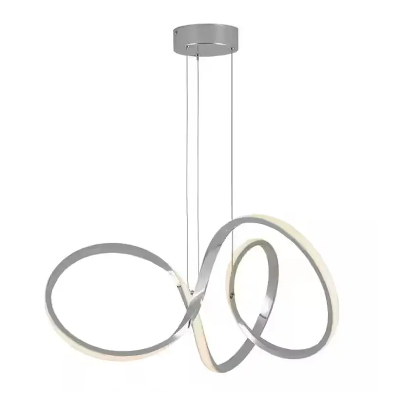 Artika Swirl Modern Pendant Light – 30W Integrated Chrome Led Fixture 1