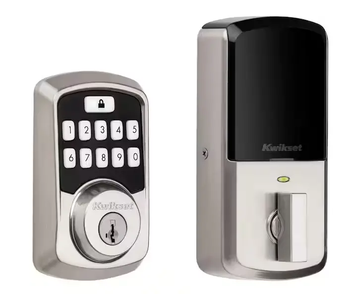 Aura Bluetooth Smart Deadbolt In Satin Nickel – Kwikset Electronic Keypad Lock With Smartkey® 1