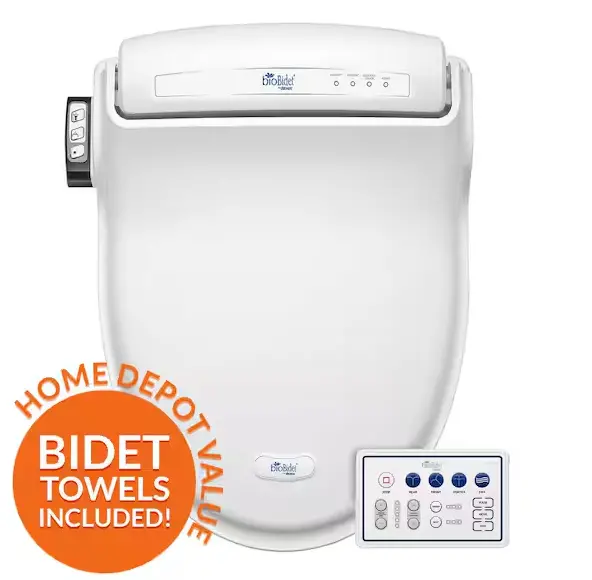 Bb-1000 Supreme Electric Bidet Seat For Elongated Toilets – White With Warm-Air Dry Feature 1