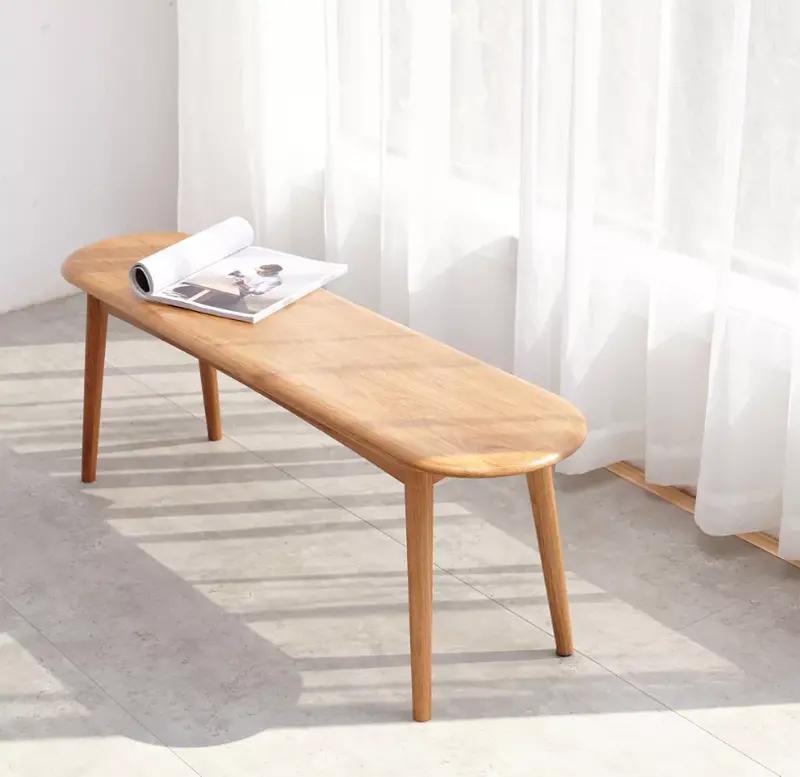 Beacher Solid Wood Dining Bench – Natural Finish, Gdfstudio 1