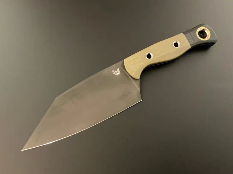 Benchmade Station Kitchen Knife – Od Richlite And Black G10 Composite Handle 1