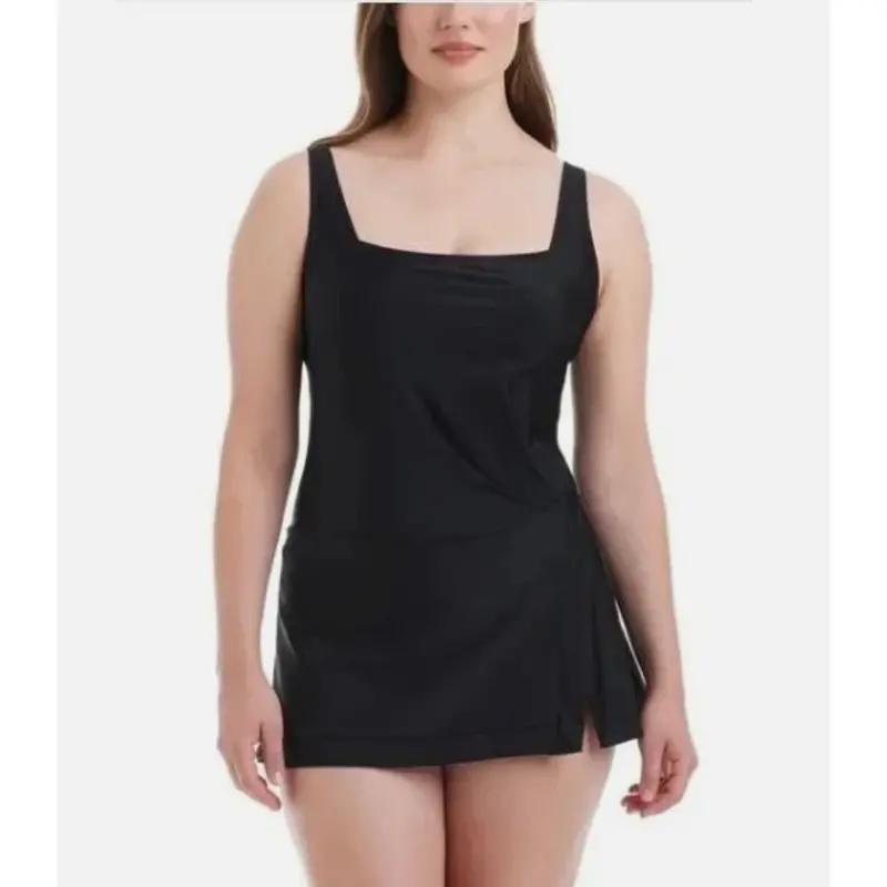 Beyond Control Women’S Upf 50 Swim Dress – Black, Size S With Tummy Control 1