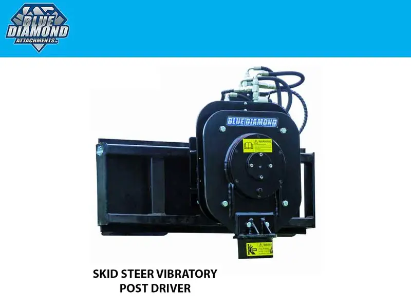 Blue Diamond Post Driver For Skid Steer Loaders 1