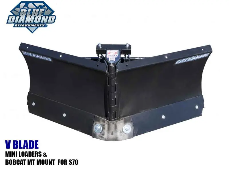 Blue Diamond V-Blade Attachment For Bobcat S70 & Mini Loaders With Mt Mount 1