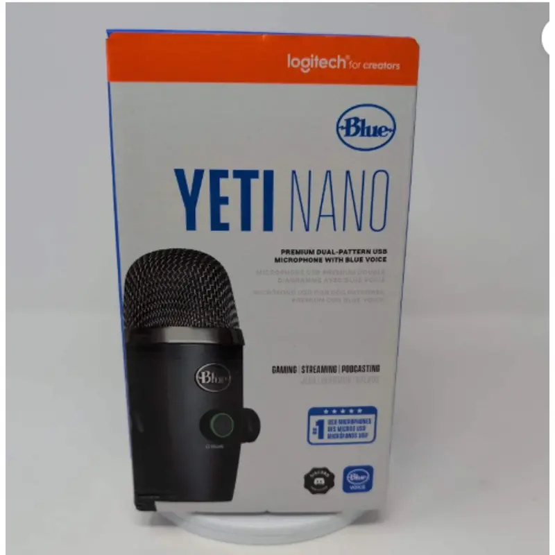 Blue Yeti Nano Usb Condenser Microphone – Compact Studio-Quality Audio (Black) 1