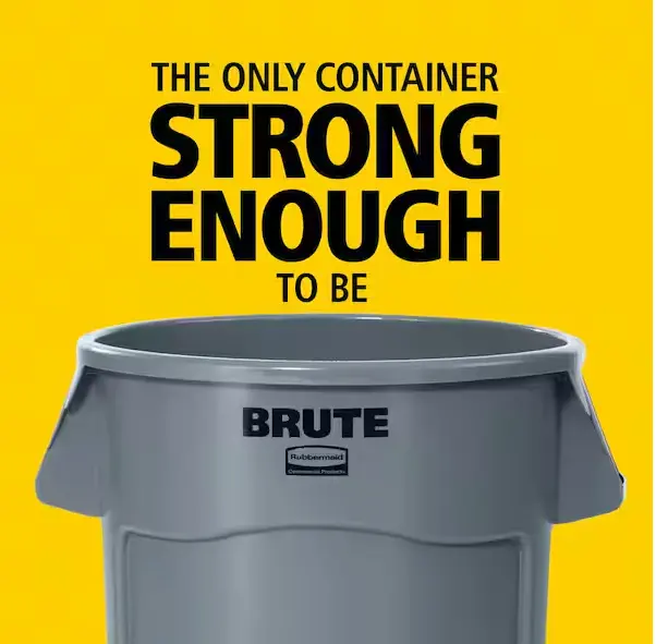 Brute 10-Gallon Vented Outdoor Trash Can – Gray Round Commercial-Grade Bin With Lid 1