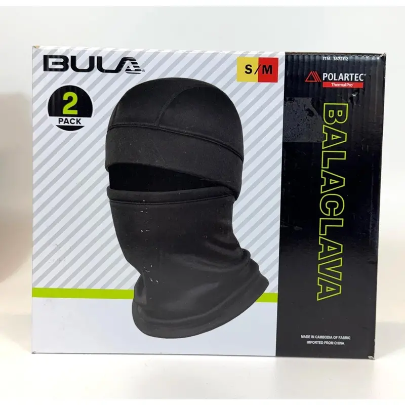 Bula Polartec Thermalpro Convertible Balaclava – Black, Fits Small/Medium 1