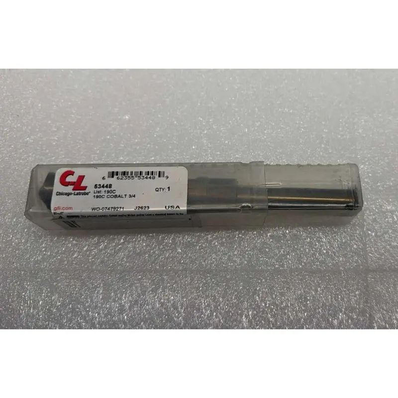 Chicago-Latrobe Cobalt Steel Jobber Drill Bit – 3/4" Diameter, 1/2" Reduced Shank, Hsco Alloy 1