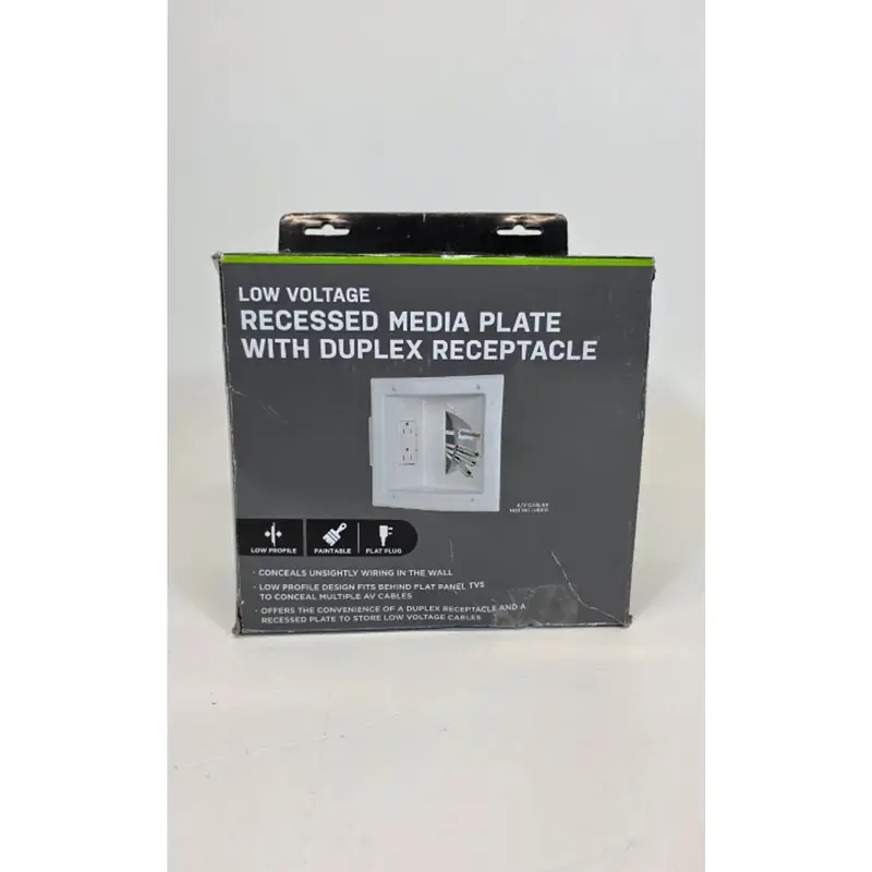 Commercial Electric 1-Gang Decorator/Rocker + Duplex Cable Wall Plate – Single Pack 1