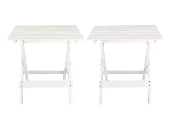 Compact 18-Inch Foldable White Solid Wood End Table For Small Spaces 1