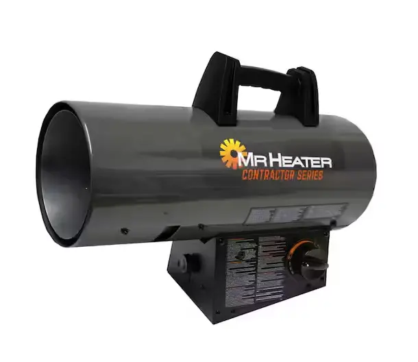 Contractor Series 60,000 Btu Propane Forced-Air Heater – Includes 10-Foot Hose & Regulator 1