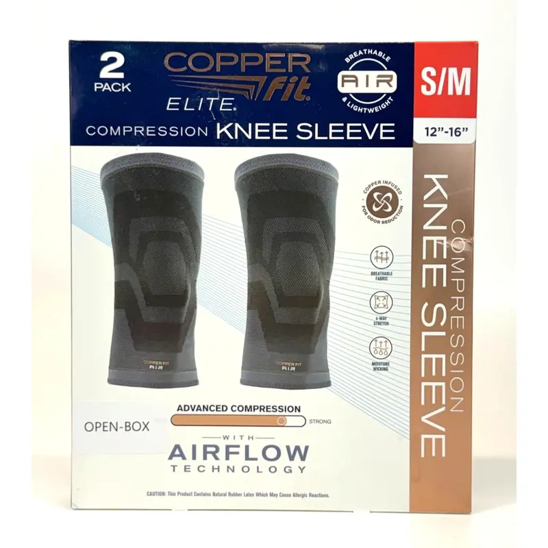 Copper Fit Elite Knee Sleeve – Compression Support For S/M Size Knees 1