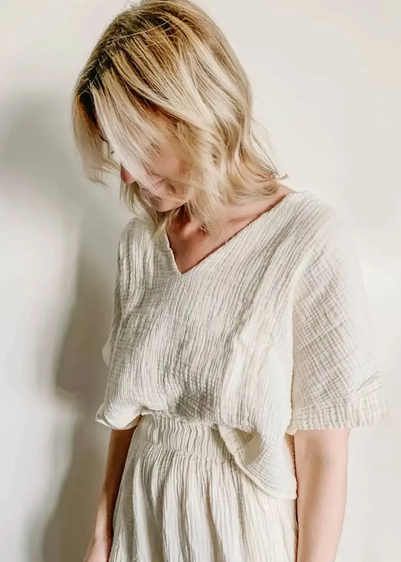 Crinkle Crop Top – Pokoloko Summer Layering Essential 1