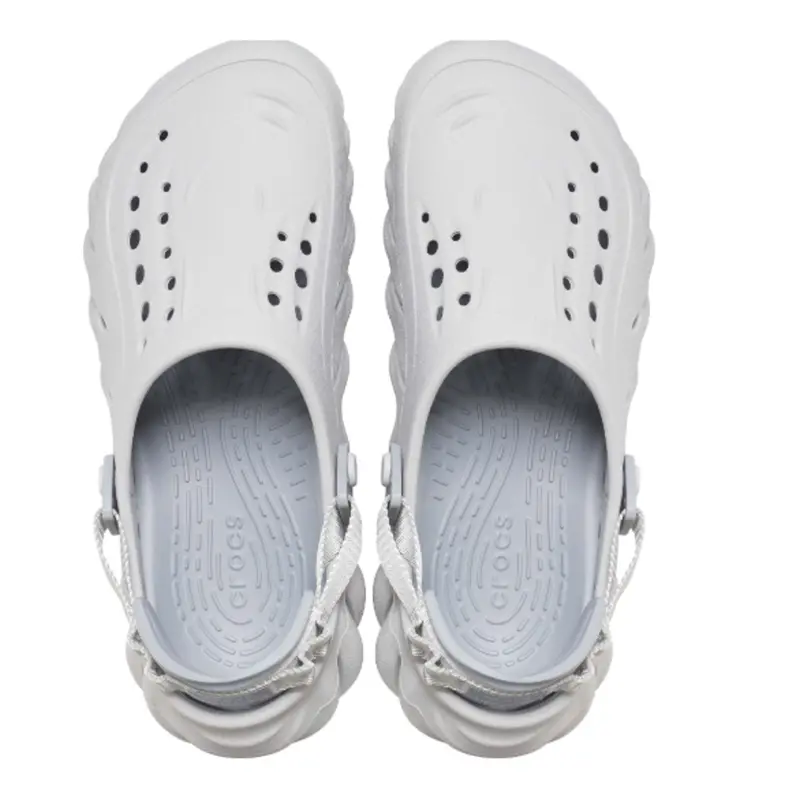 Crocs Echo Clogs – Lightweight Grey Sneaker-Style Clogs (Size 6, Thermoplastic Construction) 1