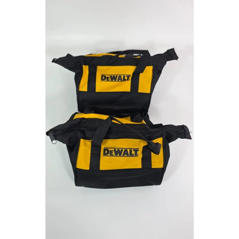 Dewalt 9" X 9" X 8" Heavy-Duty Canvas Tool Bag – Pack Of Two 1