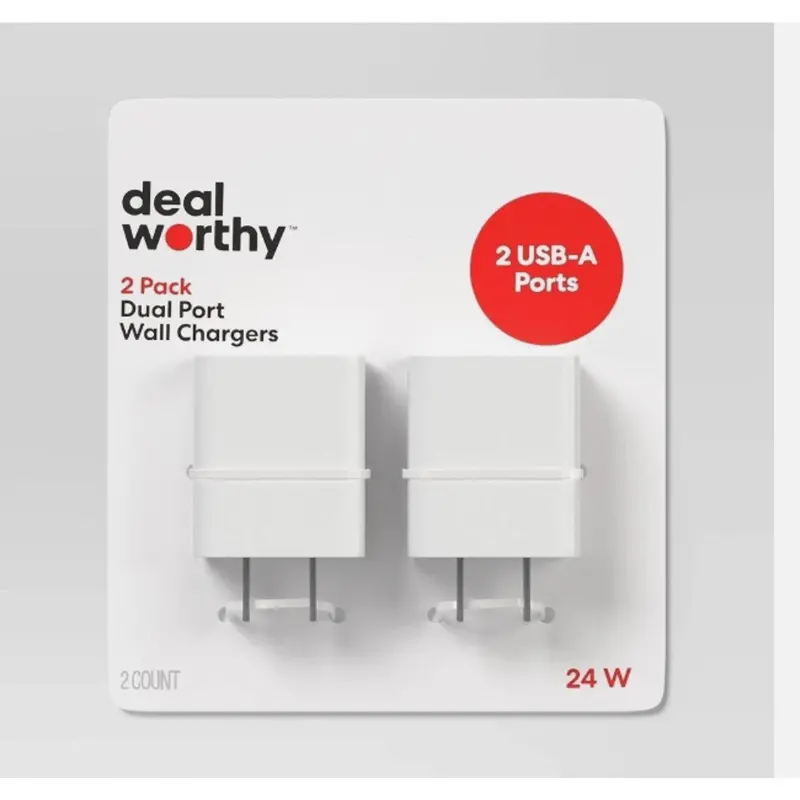 Dual-Port Usb-A Home Wall Charger – 2-Pack, Reliable Everyday Power Delivery 1