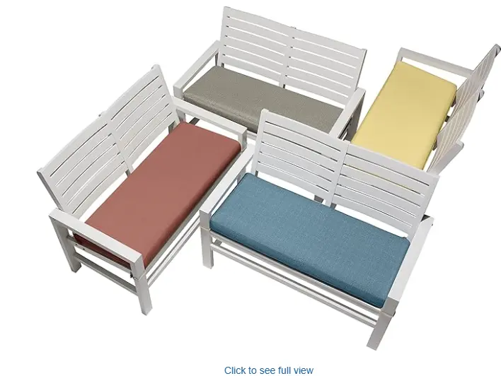 Duck Covers Blue Shadow Water-Resistant Bench Cushion – 42" X 18" X 3", Patio-Friendly 1