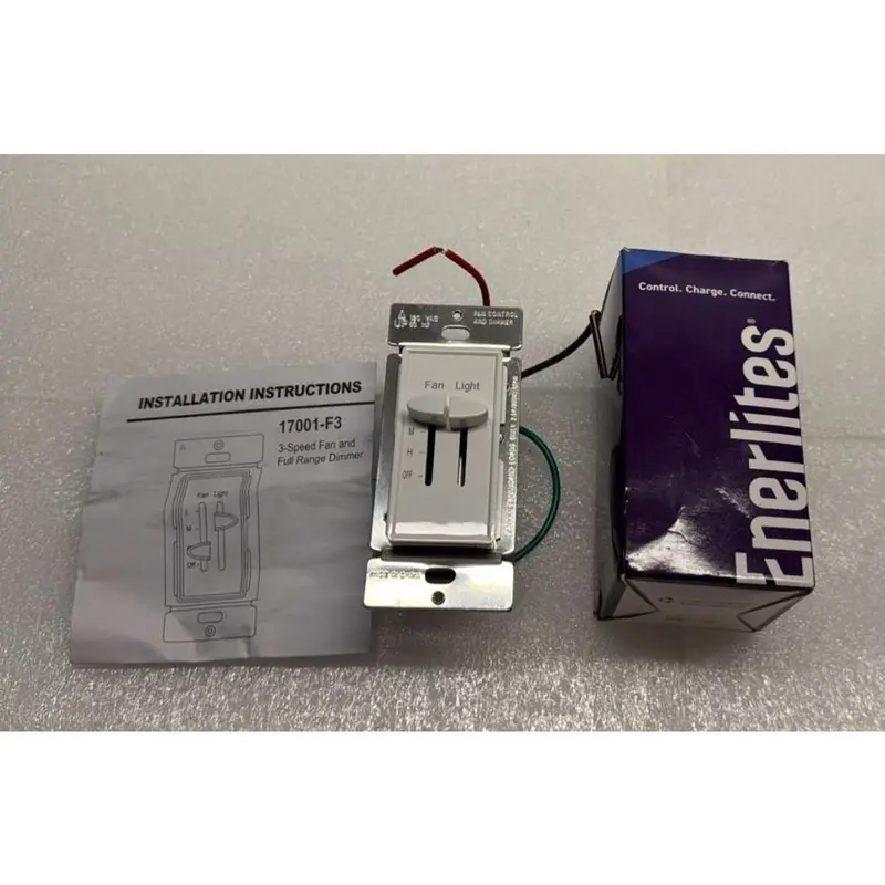 Enerlites 3-Speed Ceiling Fan Control – 2.5A, 120V Single-Pole Wall Switch (Model 17000-F3) 1