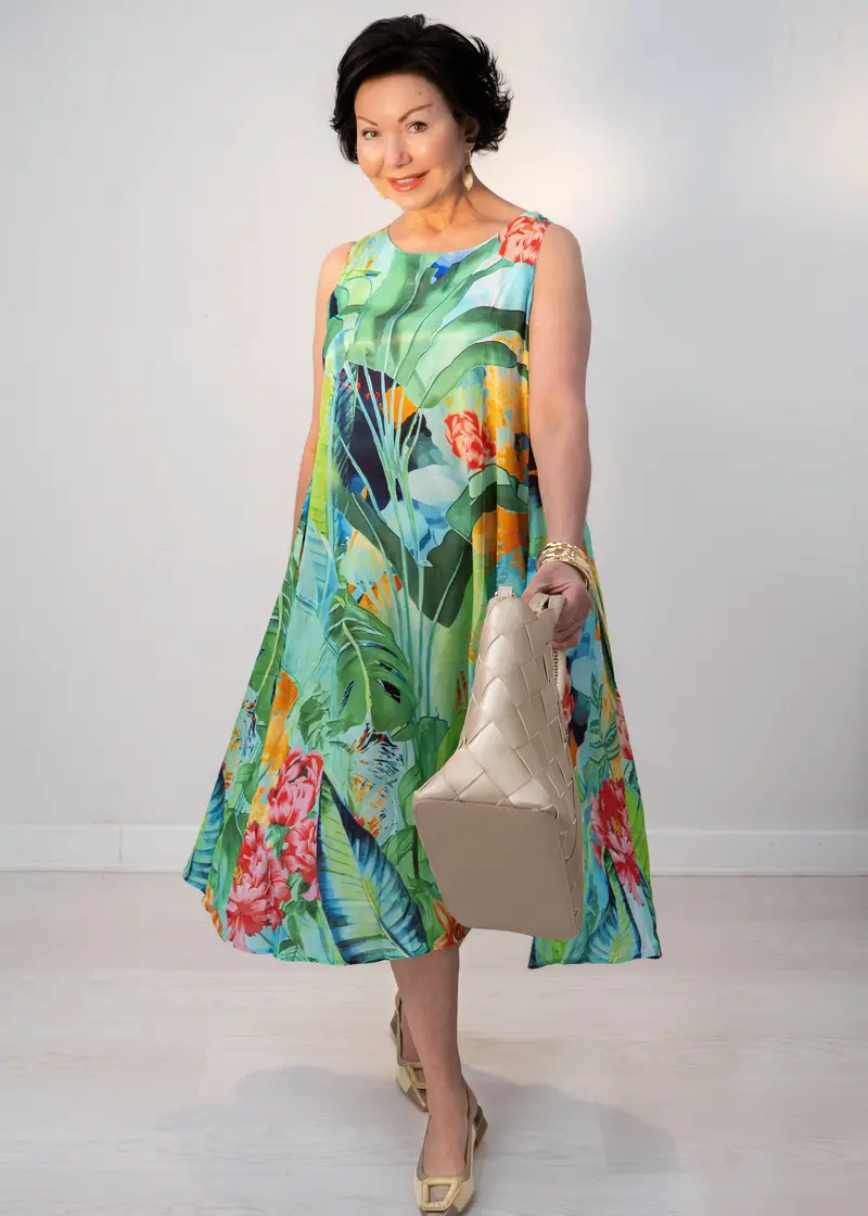 Escape By Orientique Evelin Flowy Mid-Length Summer Dress 1