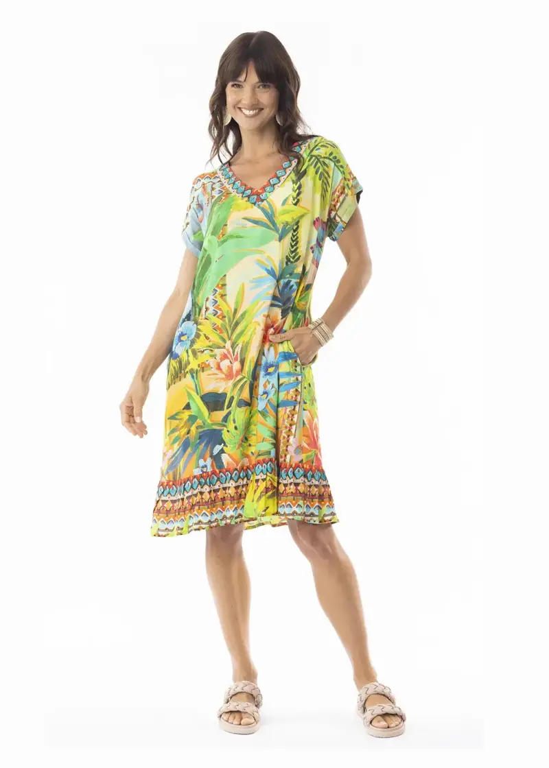 Escape By Orientique Georgia Abstract Print Shift Dress 1