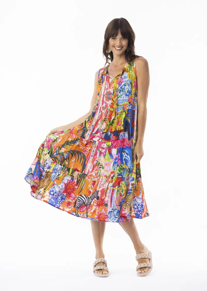 Escape By Orientique Stephania Sleeveless Retro Tear-Drop Dress 1