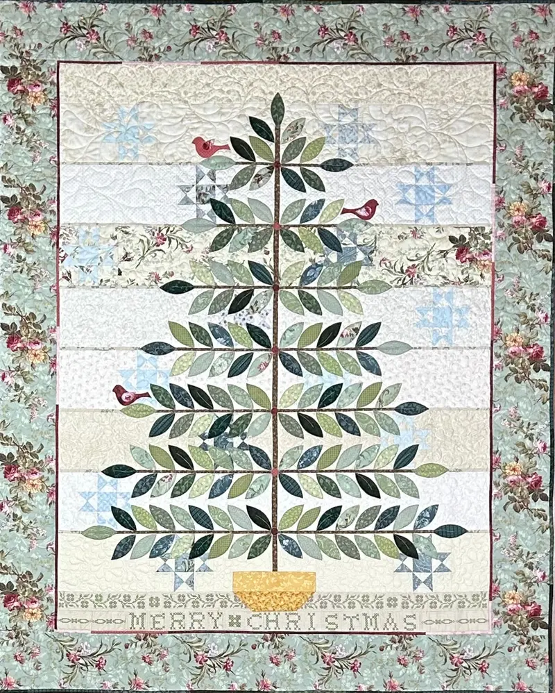 Evergreen Forest & Angelic Motif Quilt 1