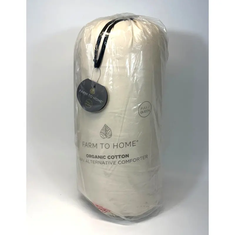 Farm To Home Organic Cotton Comforter – Full/Queen, Beige Down Alternative 1