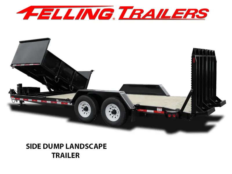 Felling Side-Dump Landscape Trailer For Efficient Hauling 1
