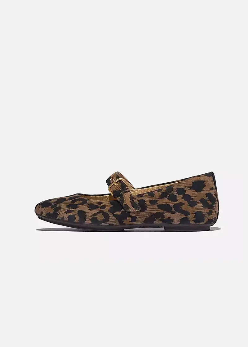 Fitflop Delicato Leopard-Print Suede Mary Jane 1