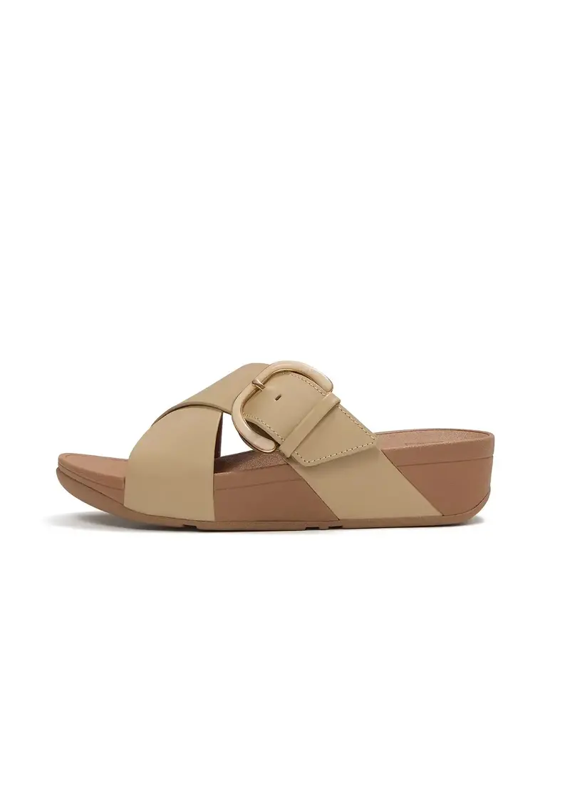 Fitflop Lulu Cross-Strap Slide With Resin Buckle 1