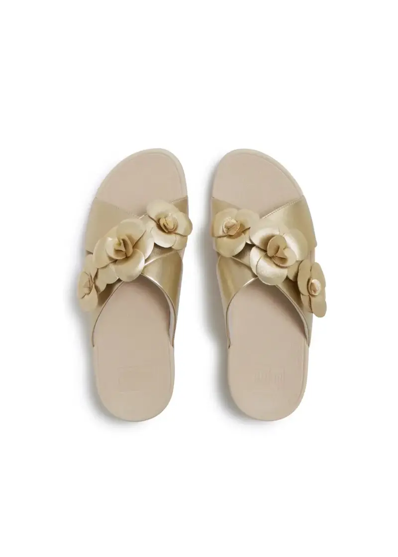 Fitflop Lulu Flower Cross-Strap Slide Sandals 1