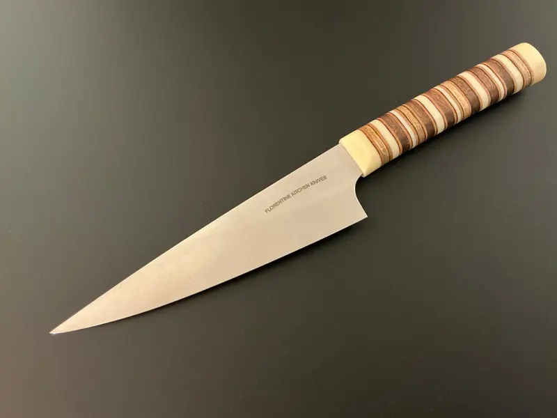 Florentine Petty Knife With Elegant Ivory Handle – Handcrafted Tip Work 1