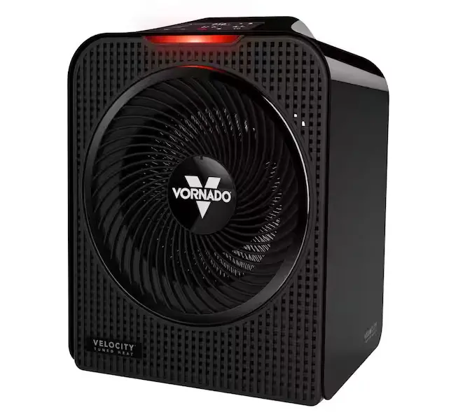 Forced Air Velocity 5 Whole-Room Electric Heater – 1500W / 5118 Btu Fan-Forced Furnace In Black 1