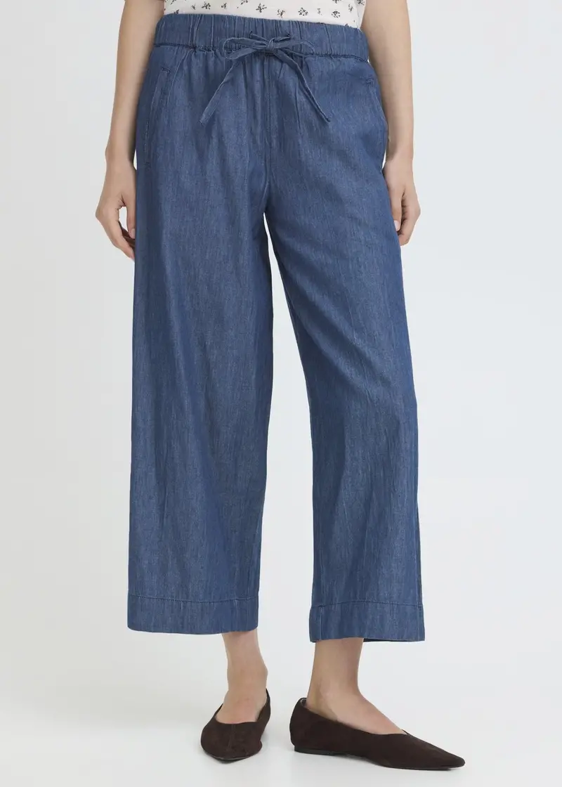 Fransa Larissa High-Waisted Wide-Leg Pant 1