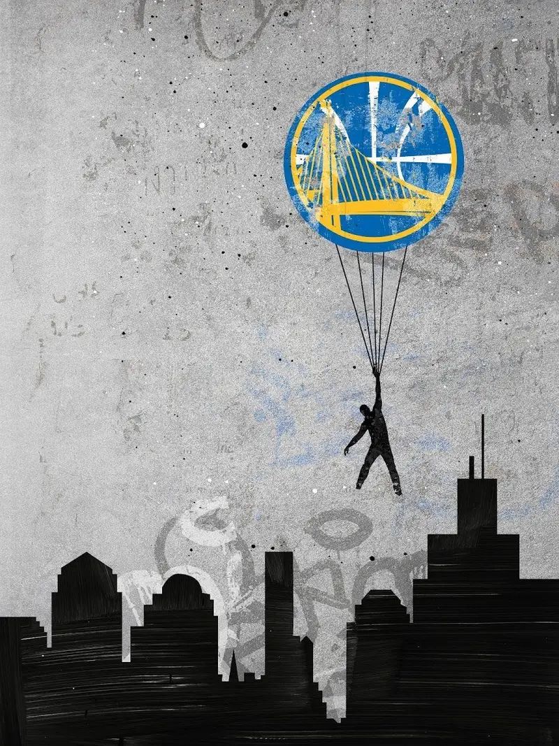 Golden State Warriors Balloon-Themed Art 1
