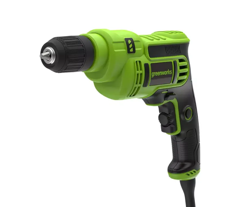 Greenworks 6.5-Amp Corded Drill – 3/8-Inch Keyless Chuck 1