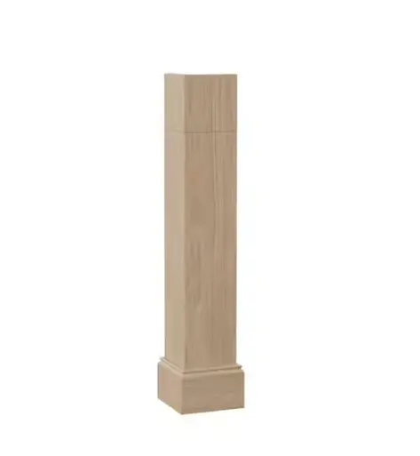 Hampton Bay Sinclair Shaker Light Oak Decorative Corner Post — 5.75"W × 34.5"H × 5.75"D 1