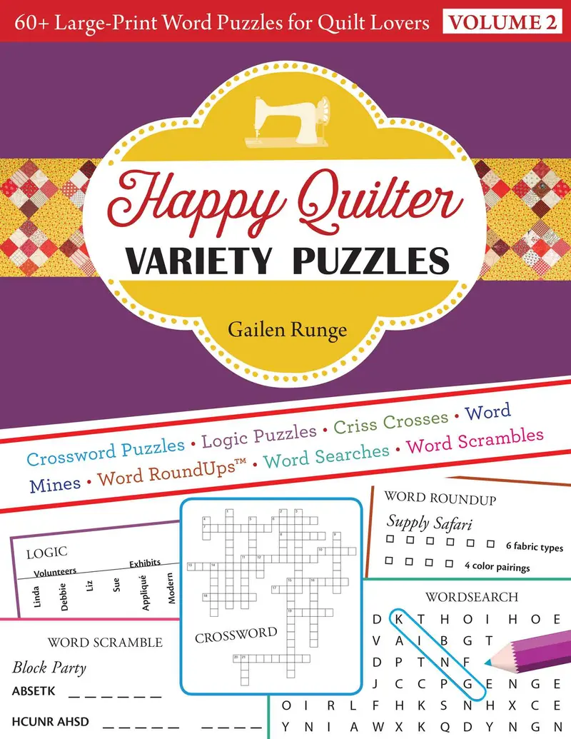 Happy Quilter Variety Puzzle Book – Volume 2 1