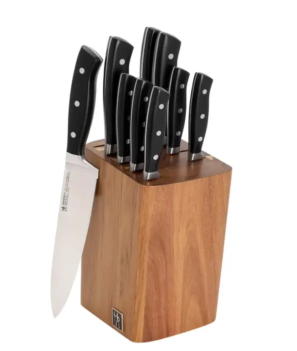 Henckels Fine Edge Forged Knife Block Set – 10-Piece Professional Cutlery Collection 1