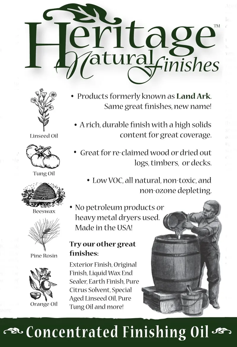 Heritage Natural Finishes Concentrated Oil Formula 1