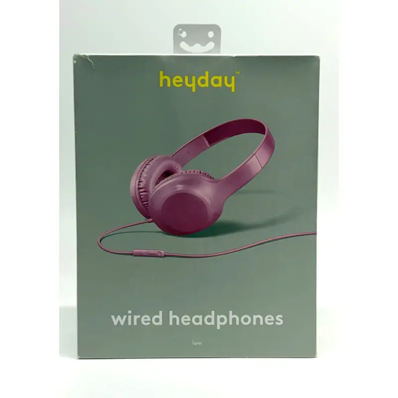 Heyday Bright Pink Wired Headphones – Soft Ear Cushions & Secure Fit 1
