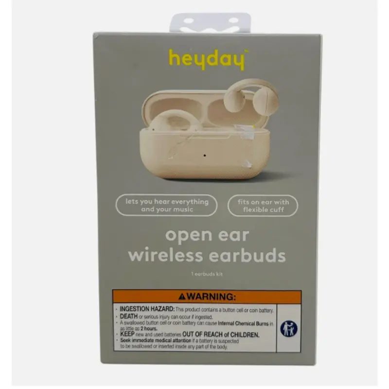 Heyday Open-Ear Wireless Bluetooth Earbuds – Stone White Bone Conduction Design 1