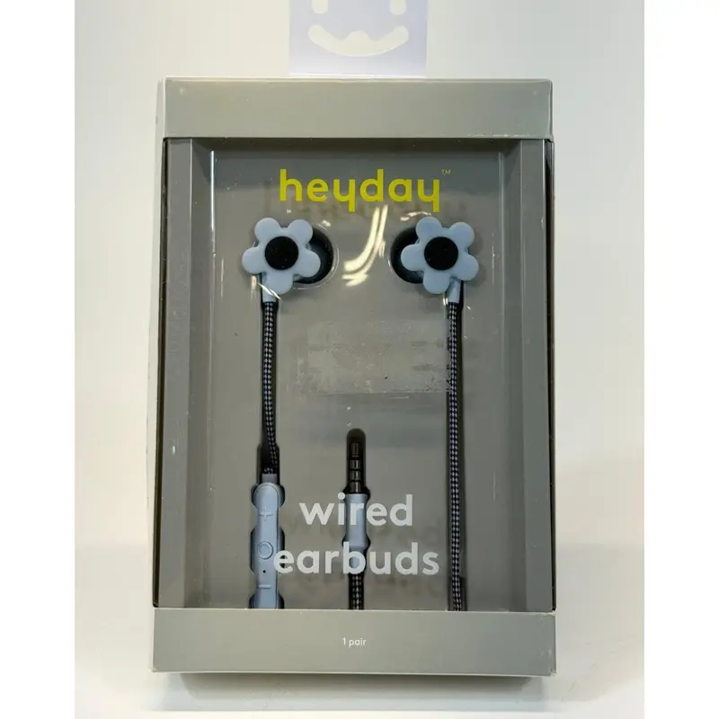 Heyday Wired Flower-Themed Earbuds – 3.5Mm Jack, Built-In Mic, Silicone Ear Tips 1